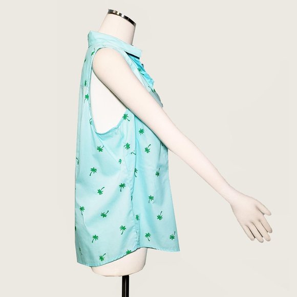 Basic Editions Palm Tree Blouse - Picture 4 of 6